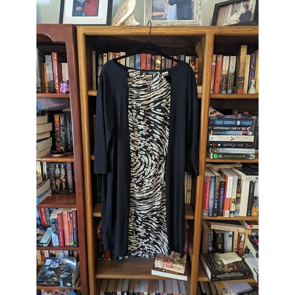 JM collection triple keyhole sheath dress sz XXL euc